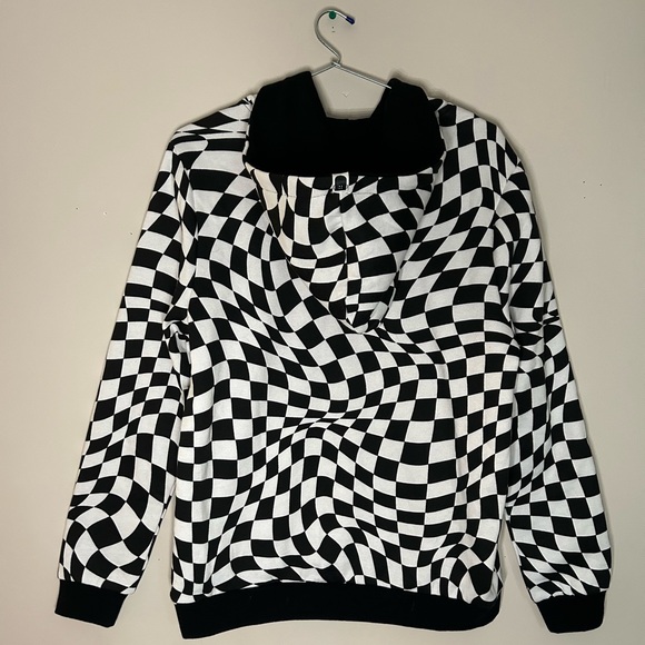 West Forty Nine Wavy Checker Pattern Hoodie - Picture 4 of 7